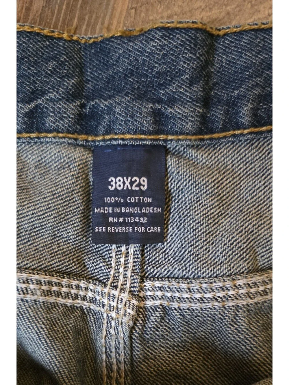 RK Brand Carpenter Jeans Relaxed Blue Denim Rural King Adult Men's Size 38 x 29